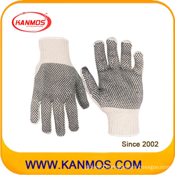 Cotton Knitted Double PVC Dotted Industrial Hand Safety Work Gloves (61004)